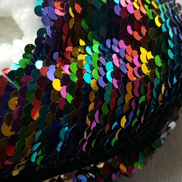 NWOT 2/$15 Rainbow/ Silver sequins sleepers - Picture 2 of 14